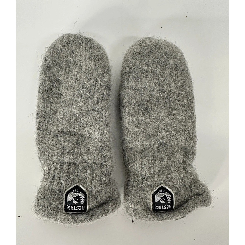 Hestra Shetland Wool Mittens Gray Thinsulate Lined / Youth's 7